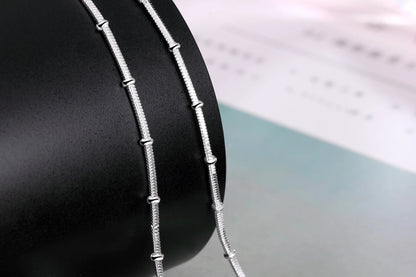 45-60cm 925 Sterling Silver Snake Chain Necklace Jewelry European Style Popular Women Mens Cute Charms Fashion Christmas Gift