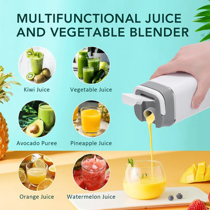 Electric Portable Blender Bottle with 6 Blades Multifunctional Fresh Juice Smoothie Maker Ice Crush Cup Food Processor