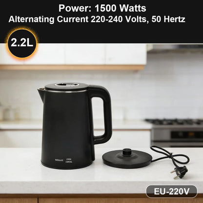 2.2L Stainless Steel Electric Kettle with Touch Control & Digital Temperature DisplayAnti-scald Electric Kettle