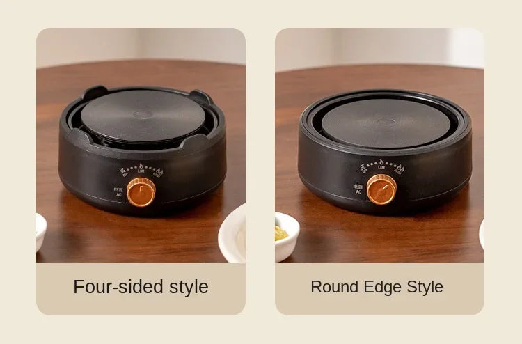New mini two-stage adjustable electric stove,compatible with various containers,used for boiling water,milk,tea,soup,stir frying