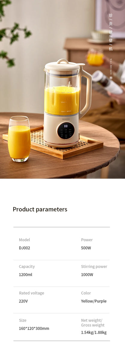 800ml Soy Milk Machine Electric Juicer Blender Mixer Soybean Milk Maker Wall Breaking Machine Rice Paste Maker Breakfast Machine