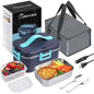 1.8 L 75W Electric Lunch Box Food Warmer Portable Food Heater for Car Or Home - Leak Proof, Lunch Heating Microwave for Truckers