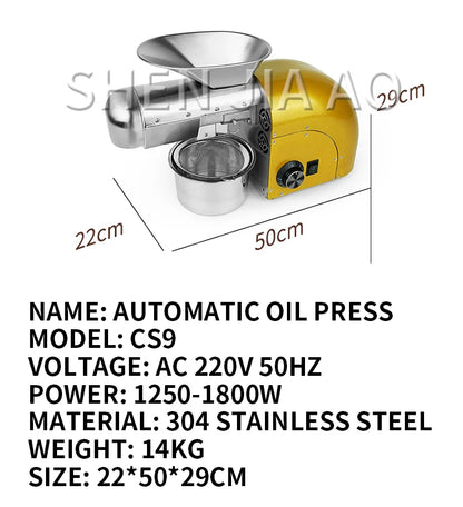 Oil Press Machine Oil Extractor Machine Manual Oil Press Hydraulic Press Oil Press Cold Press Oil Machine Oil Making Machine