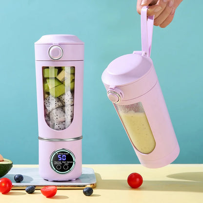 Portable blender, personal blender for milkshakes and smoothies, rechargeable and self-cleaning
