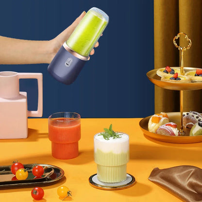 Electric Portable Blender Bottle with 6 Blades Multifunctional Fresh Juice Smoothie Maker Ice Crush Cup Food Processor
