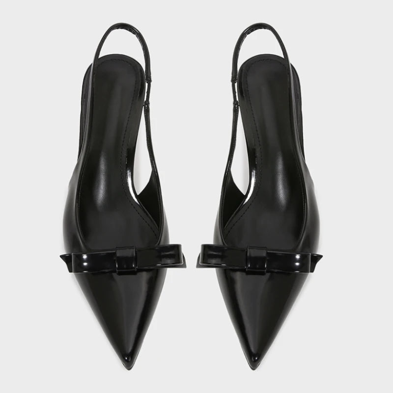 Summer High Heeled Sandals for Women Elegant Bow Decoration Fashion Party Wedding Slingback Sexy Stiletto Ladies Dress Shoes