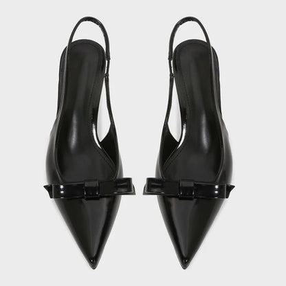 Summer High Heeled Sandals for Women Elegant Bow Decoration Fashion Party Wedding Slingback Sexy Stiletto Ladies Dress Shoes
