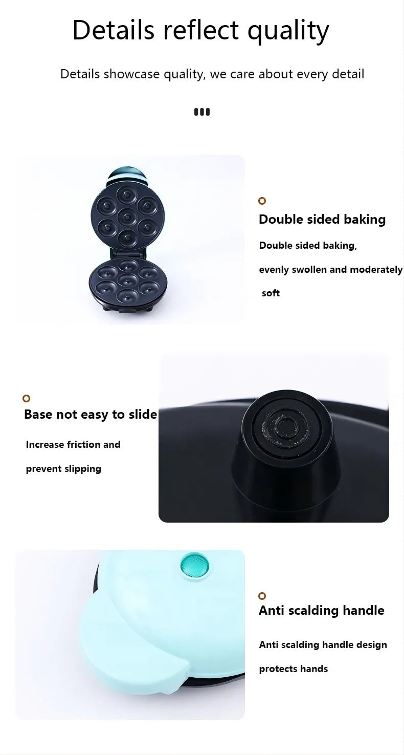 7-hole Donut Machine, Cake Breakfast Machine, European Standard 220V, American Standard 110V Mini Baking Machine