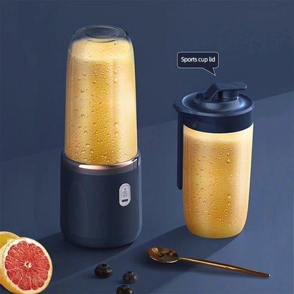 Electric Portable Blender Bottle with 6 Blades Multifunctional Fresh Juice Smoothie Maker Ice Crush Cup Food Processor