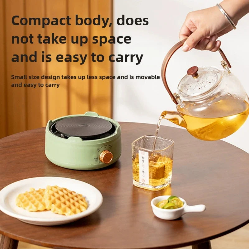 New mini two-stage adjustable electric stove,compatible with various containers,used for boiling water,milk,tea,soup,stir frying