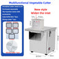 LX EVEC Commercial Electric Vegetable Cube Cutting Machine Fruit Slicer Cutting Strip Dice Food Processor With 5 Blades