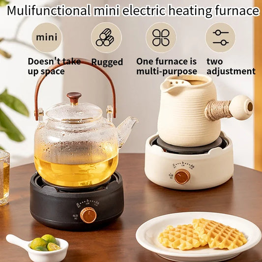 New mini two-stage adjustable electric stove,compatible with various containers,used for boiling water,milk,tea,soup,stir frying