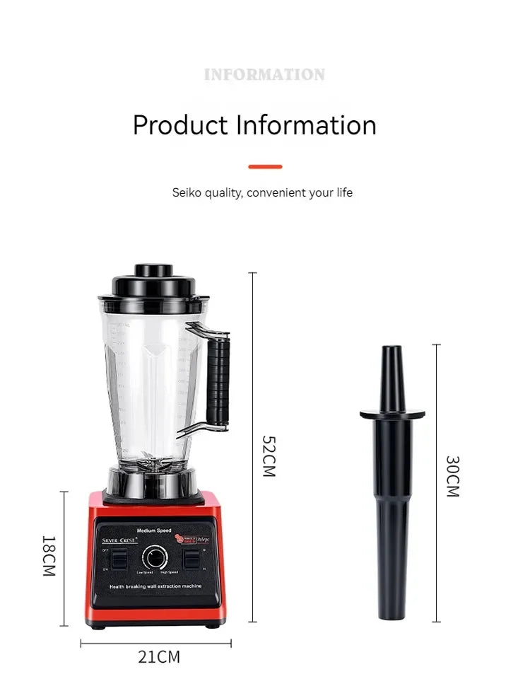 Big Powerful Commercial Mixer Blenders Heavy Duty Power Commercial Electric Smoothies Blender Machine