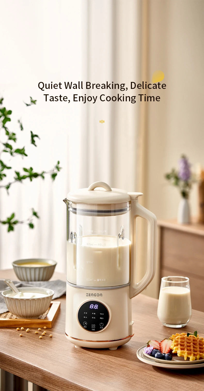 800ml Soy Milk Machine Electric Juicer Blender Mixer Soybean Milk Maker Wall Breaking Machine Rice Paste Maker Breakfast Machine