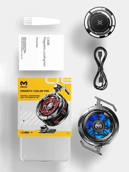 2 IN 1 MEMO CX08 Magnetic Back Clip Universal Mobile Phone Cooler Semiconductor Cooling Fan Freeze Radiator for iOS Android PUBG