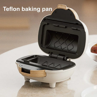 500W Sandwich Machine Fast Breakfast Machine Home Hot-pressed Toasted Non-stick Bread Mini Panini Machine Multi-function Toaster