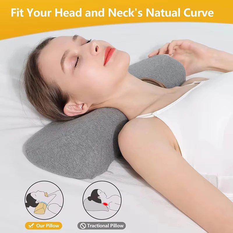 Cervical Pillow Memory Foam Slow Rebound Neck Protection Pillow Spine Neck Correction Aid Sleep Back Sleeping