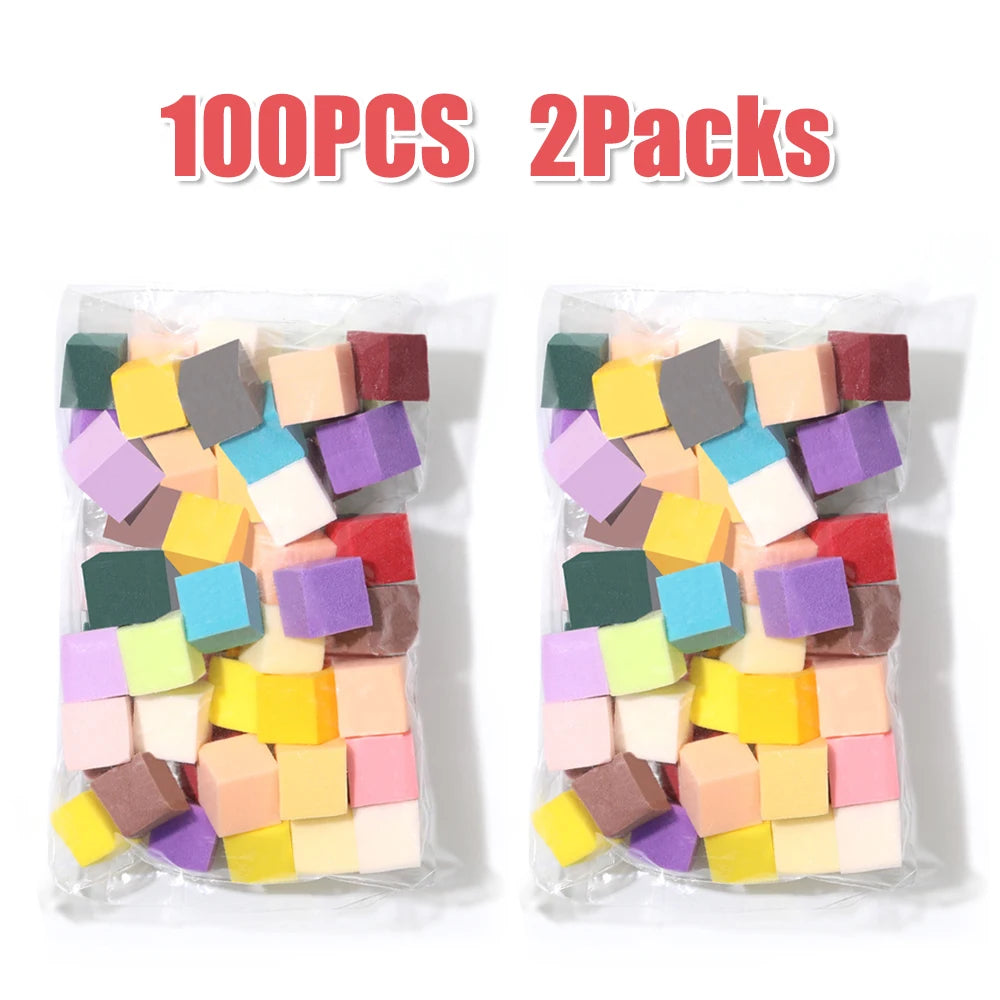 50Pcs/200Pcs Nail Art Sponge Set Manicure DIY Creative Nail Sponge Gripper Tool  Sponge Gradient Nail Art Tools Accessories