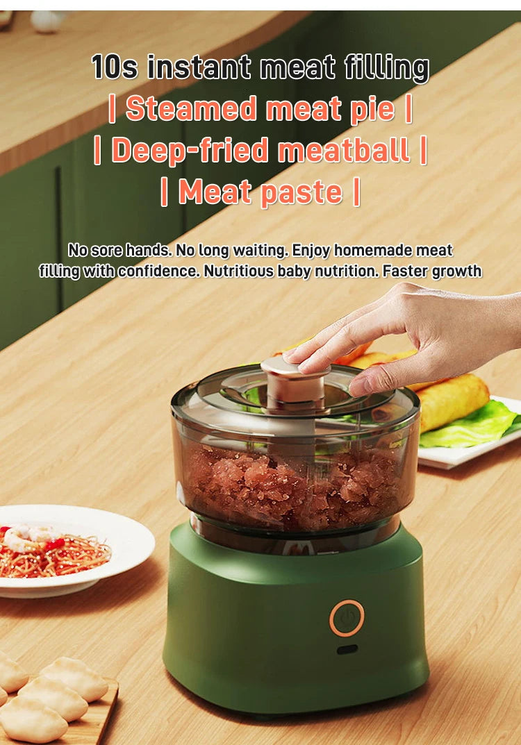 350ml Mini Kitchen Food Processor Multifunctional Cordless Electric Meat/Garlic Grinder Household Baby Food Processor