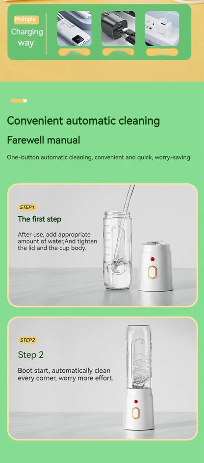 Portable Cordless Blender Juicer 450ml Electric Fruit Juicer USB Rechargeable Lemon Orange Juice Cup Smoothie Blendr