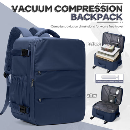 Genuine Luggage, Ryanair Hand Luggage 40x30x20 Travel Backpack,  Women Men Work Backpack Vacuum Bag Business Laptop Backpack