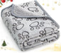 Winter Soft Dog Blanket Washable, Cat Blanket for Indoor Cats Mat Large Medium Small Dog Gifts Puppy Essentials (Grey) Bed