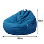 Large Bean Bag Lazy Seat Chair Sofa Cover Couch Soft Fluffy Breathable Adult Child Tatami Living Room Decorative Outdoor