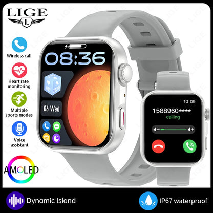 LIGE 1.83" HD Screen Smart Watch For Man Women Bluetooth Call Sports Fitness Heart Rate Blood Oxygen Monitor Men Smartwatch 2026
