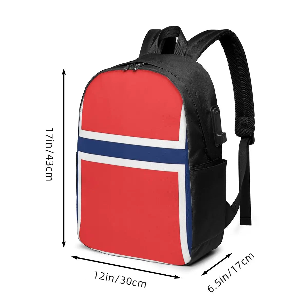 Norway Flag Backpack Travel Notebook Bag Computer College Student School Bag Laptop Shoulder Bags for Men Women