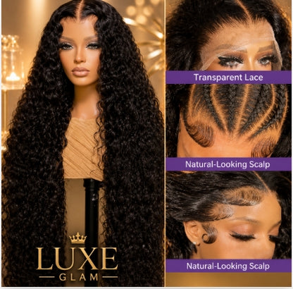 38 40Inch Deep Wave 13x6 Hd Lace Frontal Wig Curly Water Wave Human Hair 5x5 Lace Front Brazilian Wigs For Women Preplucked