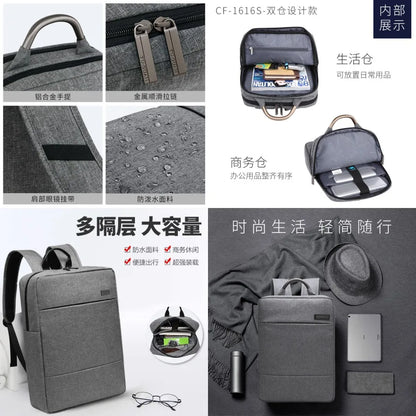 【New style】[Promotion] - travel backpack business backpack men's canvas notebook bag gift backpack