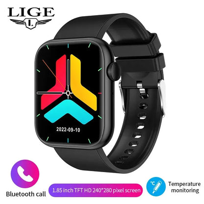 LIGE Bluetooth Call Smartwatch Women Men Sports Fitness Watches Woman Body Temperature Monitoring Waterproof Smart Watch Ladies