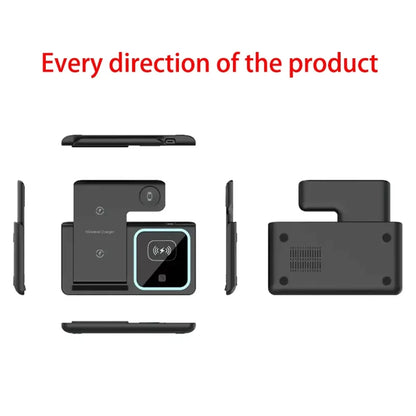 3-in-1 Foldable Wireless Charging Station 30W Fast Charger Stand Qi2 Certified Compatible with Phones Smart Watches Earbuds Desk