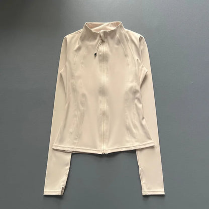 Sun Quick Drying Sports Coat Women's Tight Top Yoga Jacket Long Sleeve Zipper Jacket Running Fitness Women's Jacket S-3XL