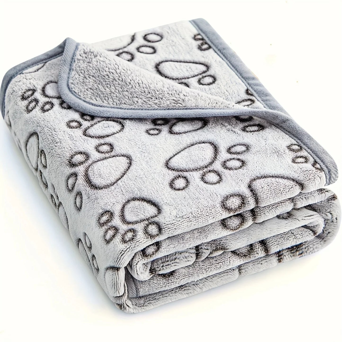 Winter Soft Dog Blanket Washable, Cat Blanket for Indoor Cats Mat Large Medium Small Dog Gifts Puppy Essentials (Grey) Bed