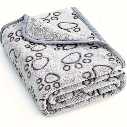Winter Soft Dog Blanket Washable, Cat Blanket for Indoor Cats Mat Large Medium Small Dog Gifts Puppy Essentials (Grey) Bed