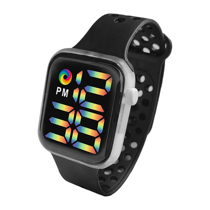 Children's Smart Electronic Watch LED Colorful Glowing Touch Screen Student Sports Watch Boys and Girls Festival Gift