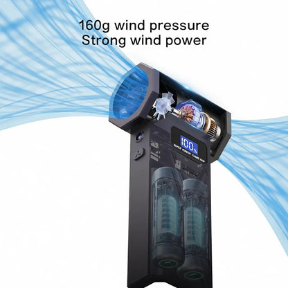 Powerful Air Blower 110000Rpm 4 Gear Adjustable Turbo Jet Blower With Led Light Battery Display Cordless Compressed Air Duster