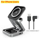 Foldable Magnetic Wireless Charger Stand Magnet Fast Charging Station For Samsung S25 S24 iPhone 16 For Galaxy Watch 8 7 Airpods