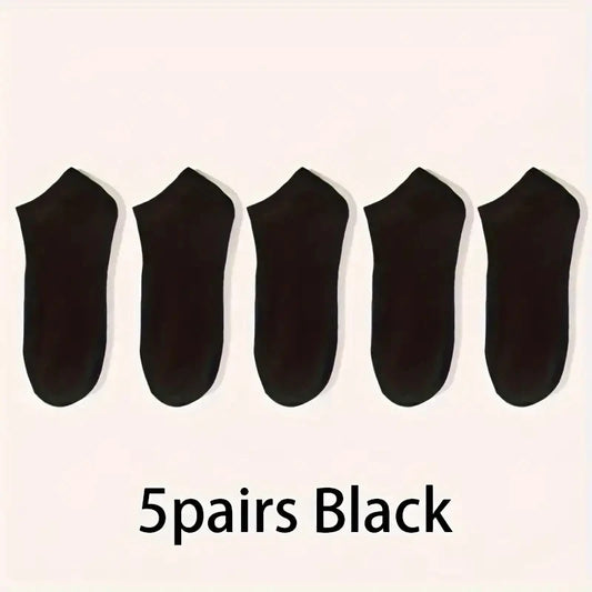 5/10-Pack Unisex Comfort-Fit Ankle Socks For All, Breathable & Lightweight - Ideal For Sports & Daily Wear
