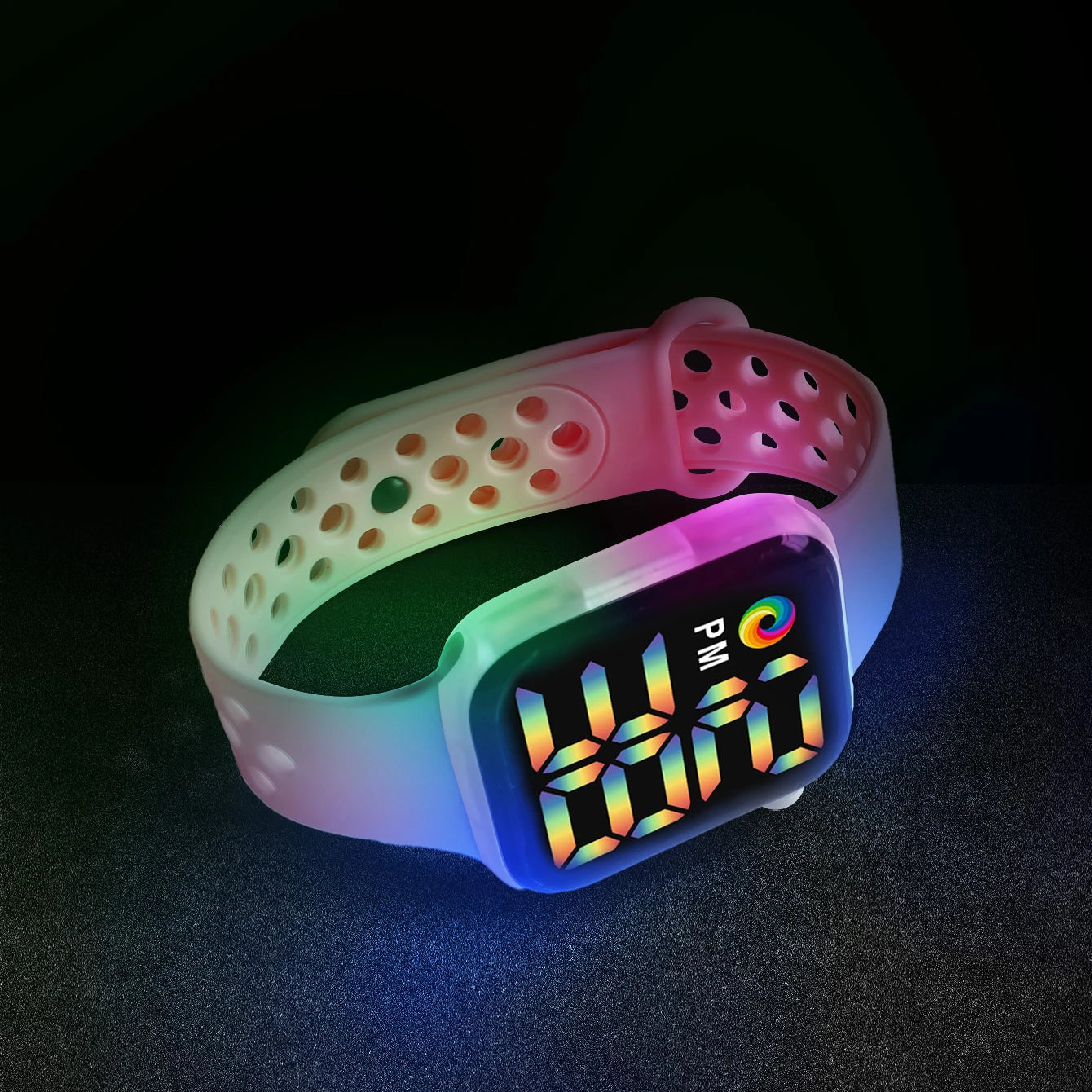 Children's Smart Electronic Watch LED Colorful Glowing Touch Screen Student Sports Watch Boys and Girls Festival Gift