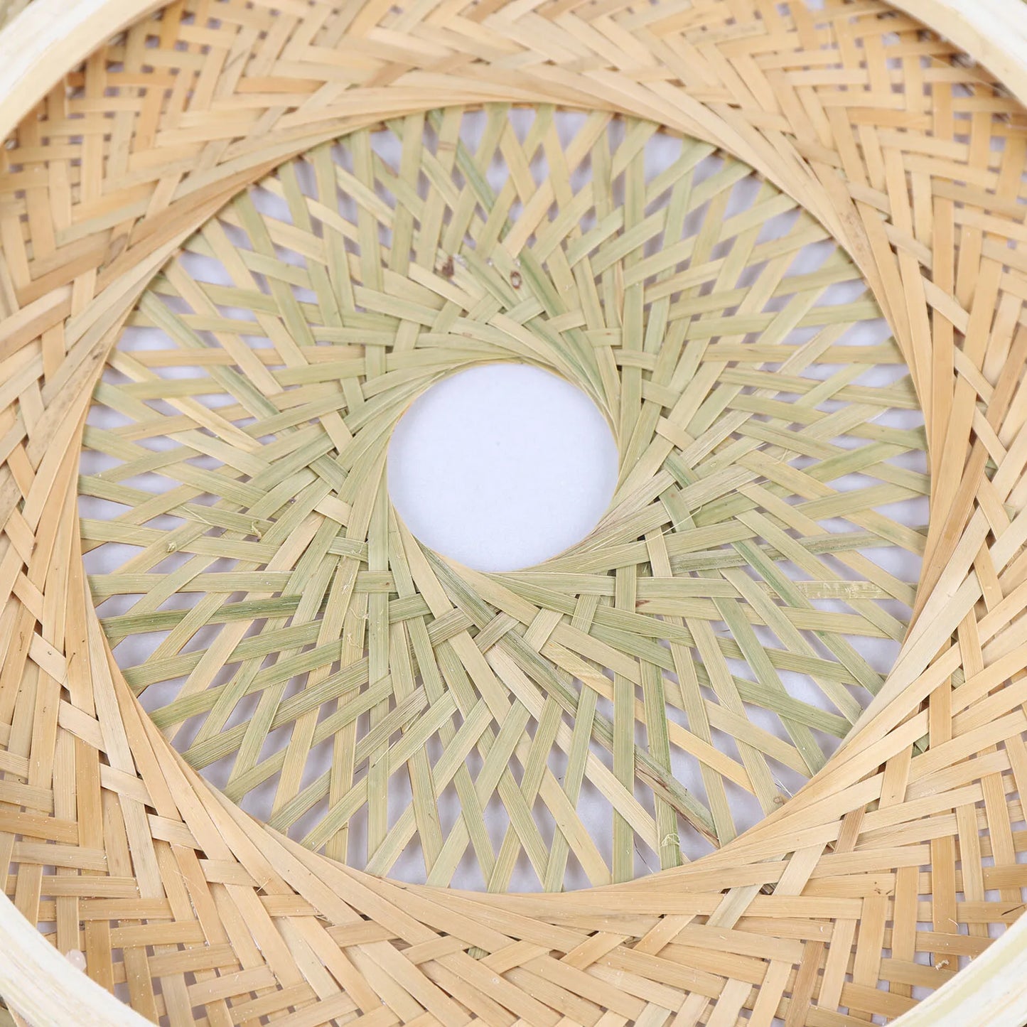50cm LED Bamboo Woven Ceiling Light 110V E26 Bulb Not Included