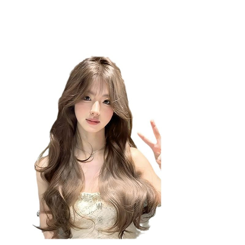 Milk tea gray-brown wig