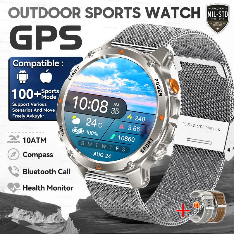 T-Rex 3 Pro Military Grade AGPS Smart Watch 10ATM Waterproof Dual-band GNSS Compass Altimeter AMOLED Swim Sports Smart Watch Men