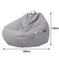 Large Bean Bag Lazy Seat Chair Sofa Cover Couch Soft Fluffy Breathable Adult Child Tatami Living Room Decorative Outdoor
