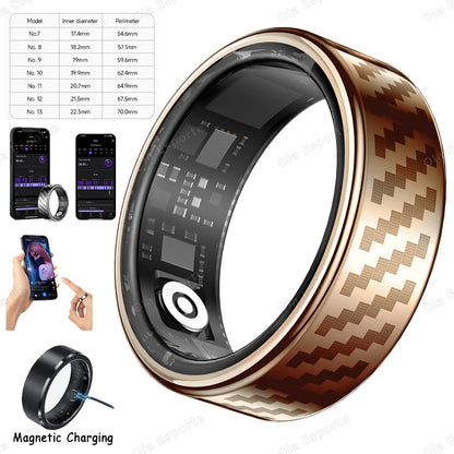 Newest Smart Ring Call Message Notification Hand Gestures Control Health Monitoring IP68 5ATM Waterproof Ring Men Women 2025 New