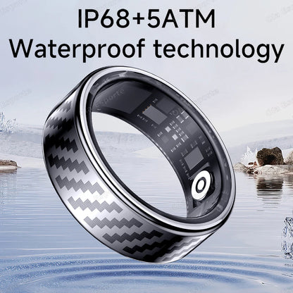 Newest Smart Ring Call Message Notification Hand Gestures Control Health Monitoring IP68 5ATM Waterproof Ring Men Women 2025 New