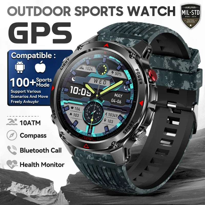 T-Rex 3 Pro Military Grade AGPS Smart Watch 10ATM Waterproof Dual-band GNSS Compass Altimeter AMOLED Swim Sports Smart Watch Men