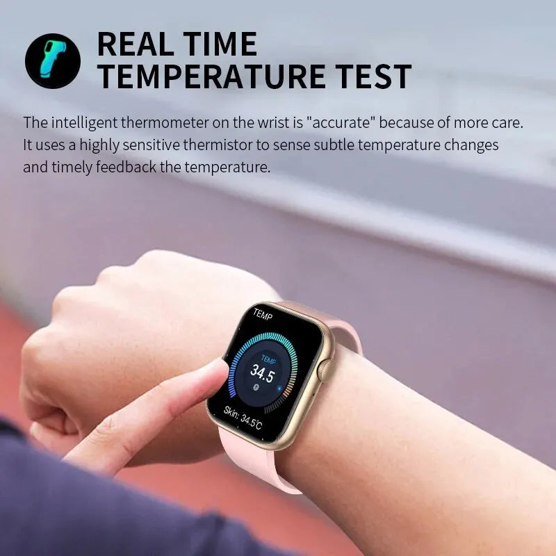 LIGE Bluetooth Call Smartwatch Women Men Sports Fitness Watches Woman Body Temperature Monitoring Waterproof Smart Watch Ladies