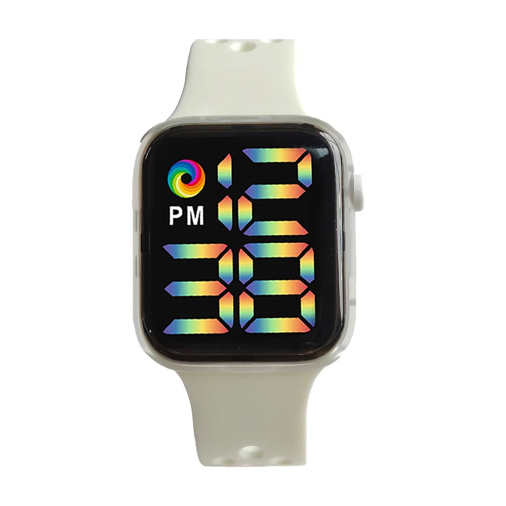 Children's Smart Electronic Watch LED Colorful Glowing Touch Screen Student Sports Watch Boys and Girls Festival Gift